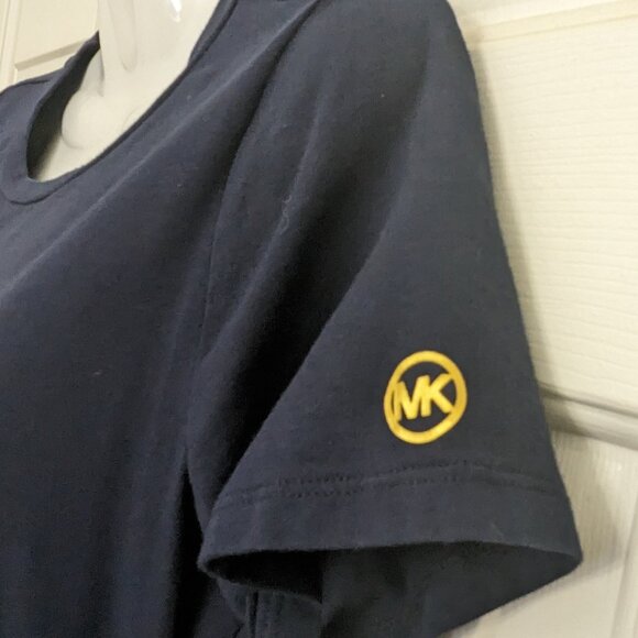 MICHAEL KORS Women's Stretch Knit Polo Dress Size Small Black - Picture 4 of 9